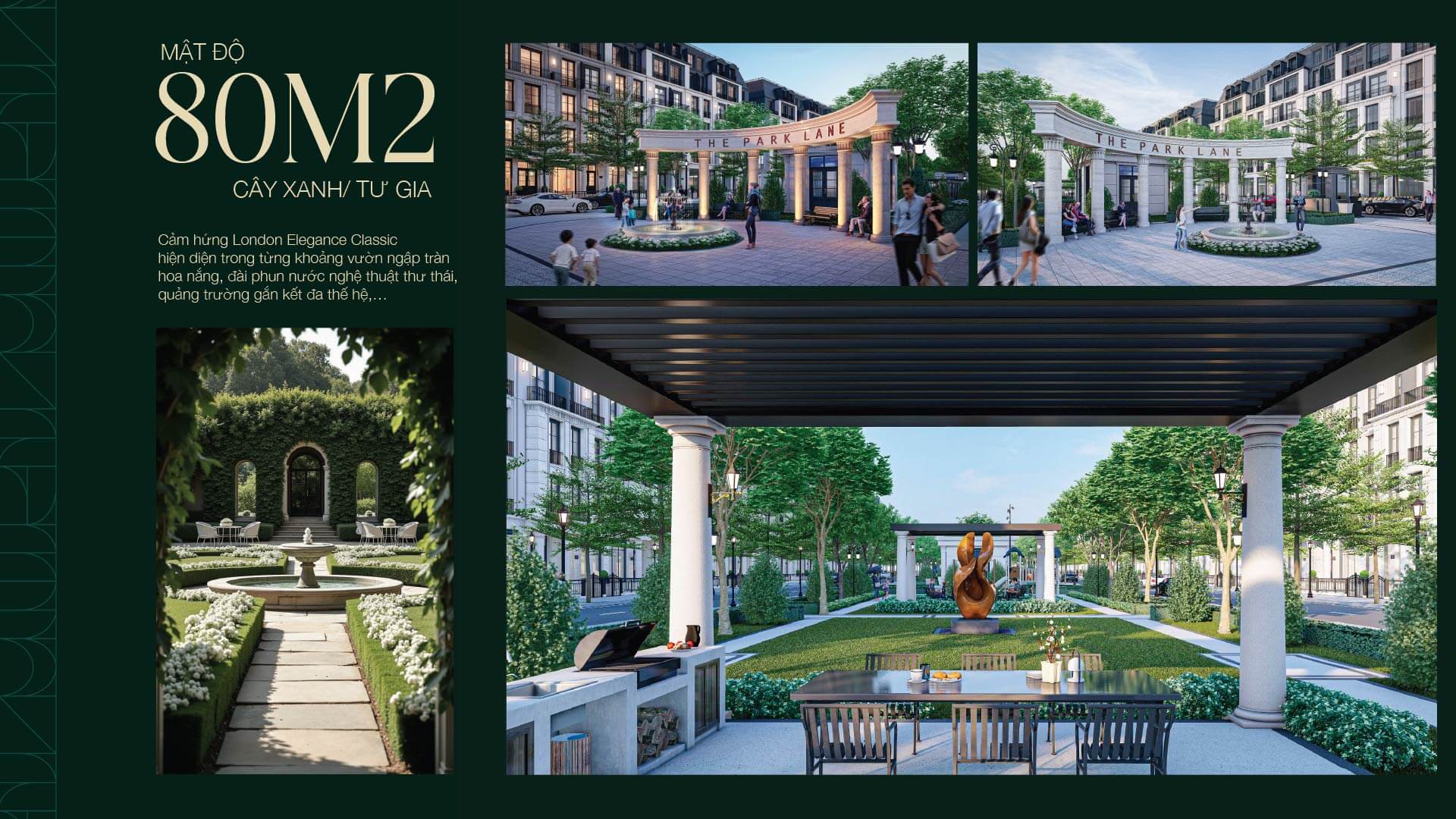 tiện ích dự án the park lane linh đàm