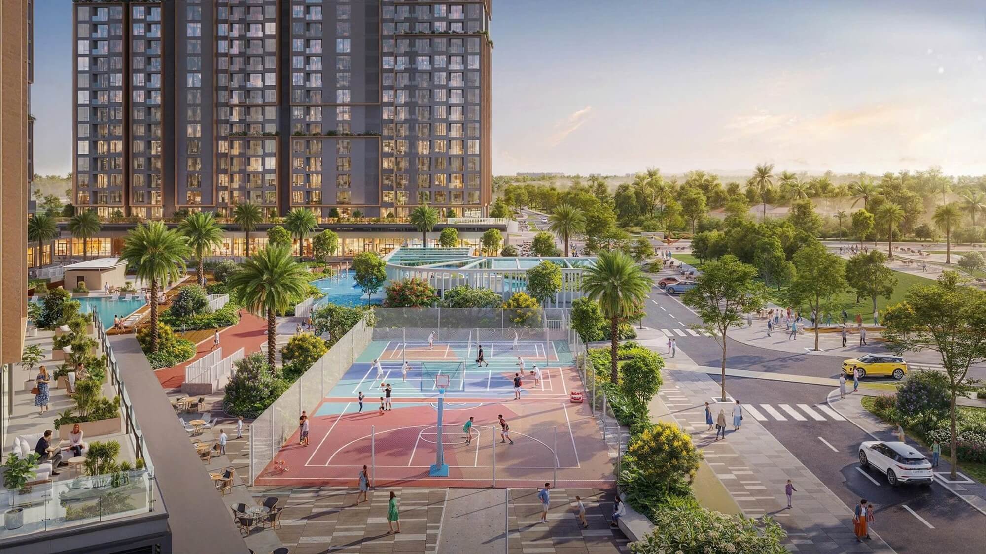 tiện ích dự án prime garden the parkland imperia ocean city